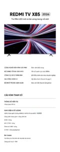 21_tivi Xiaomi Redmi X85 Miniled Ram 2026