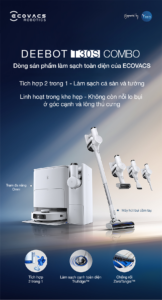 Robot hút bụi lau nhà và máy hút bụi cầm tay Ecovacs DEEBOT T30S Combo 2026 chính hãng thiết lập chuẩn mực mới