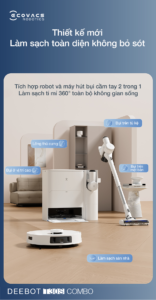 Robot hút bụi lau nhà và máy hút bụi cầm tay Ecovacs DEEBOT T30S Combo 2026 chính hãng thiết lập chuẩn mực mới